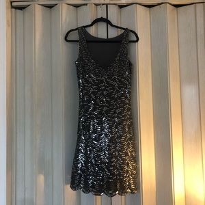 Silver sequin dress